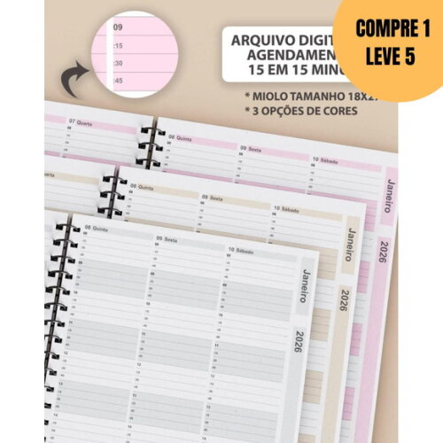 Arquivo Digital Kit Agendamento Semanal 2026 -5303