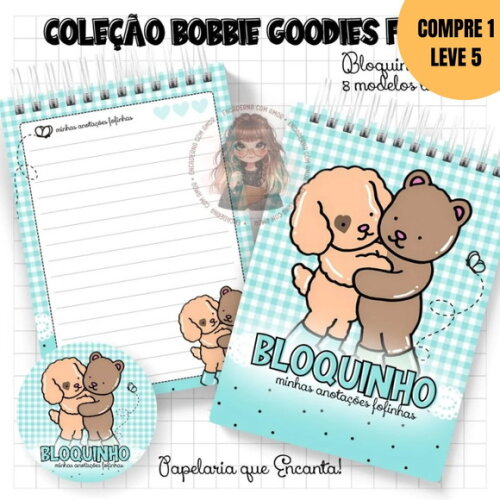 Arquivo Digital Kit Bloquinhos Bobbie Goodies -4571