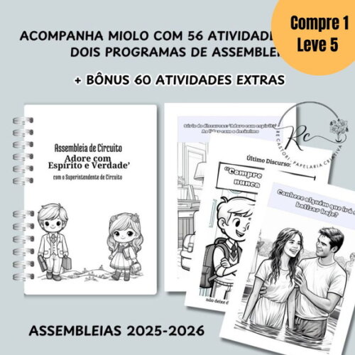 Arquivo Digital Kit Caderno Infantil Atividades Assembleias