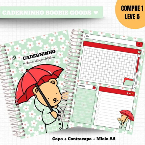 Arquivo Digital Kit Cadernos Bobbie Goodies -4570