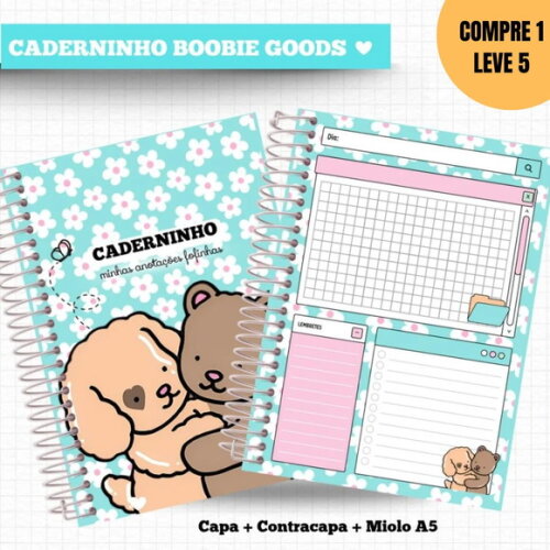 Arquivo Digital Kit Cadernos Bobbie Goodies -4570