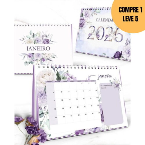 Arquivo Digital Kit Calendários 2026 Violeta -6180