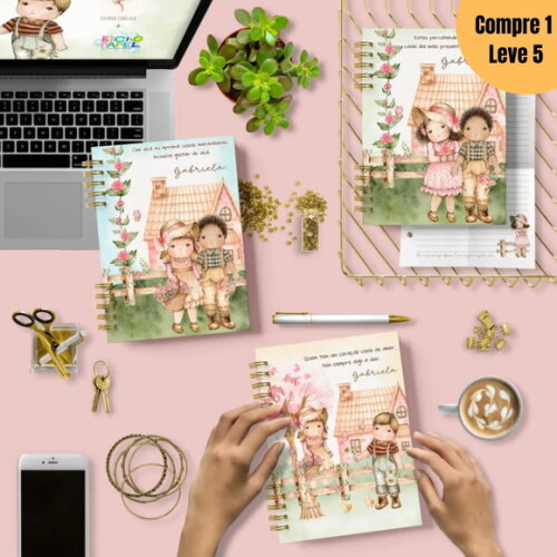 Arquivo Digital Kit Capas e Miolo Pautado A5 -1145