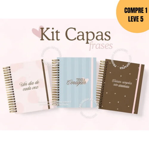 Arquivo Digital Kit Capas Frases A5 -6059