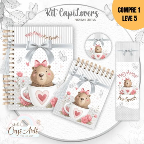 Arquivo Digital Kit Capilovers Encadernação -2180