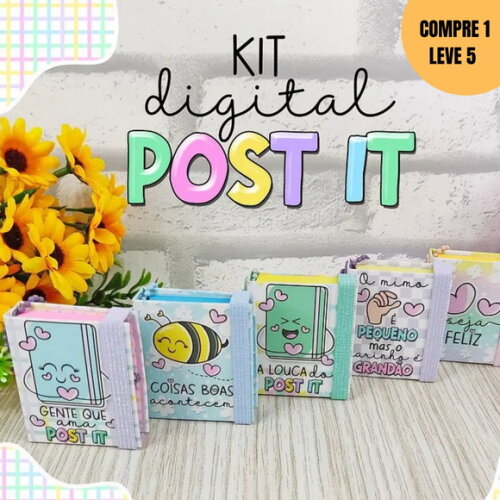 Arquivo Digital Kit Chaveiro Post It -3514