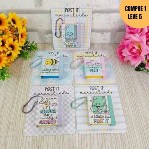 Arquivo Digital Kit Chaveiro Post It -3514