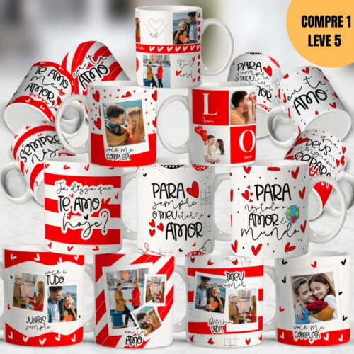 Arquivo Digital Kit Dia dos Namorados Caneca -3477