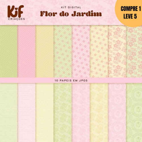 Arquivo Digital Kit Digital Flor do Jardim -3292