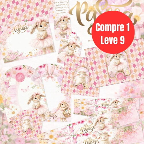 Arquivo Digital Kit Digital Páscoa Belle Fleur -6739