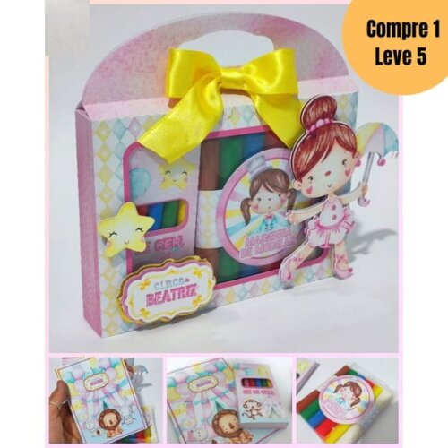 Arquivo Digital Kit Diversão Atividades Circo Rosa -5117