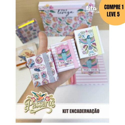Arquivo Digital Kit Encadernação Pássaros -4274