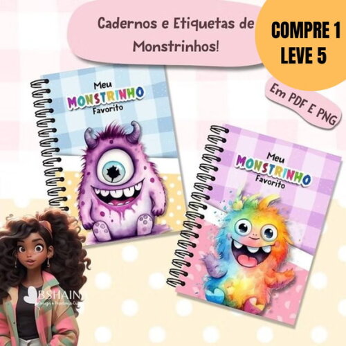 Arquivo Digital Kit Escolar Monstrinhos -5328