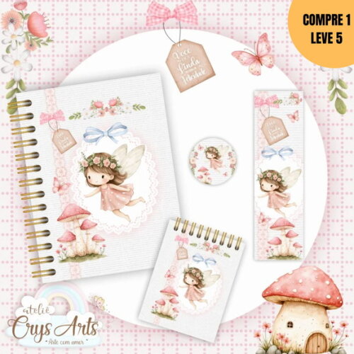 Arquivo Digital Kit Fadas Encadernação -3874