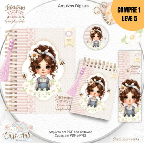 Arquivo Digital Kit Felicidade Encadernação -1784