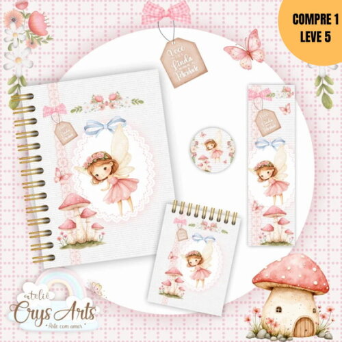Arquivo Digital Kit Fadas Encadernação -3874