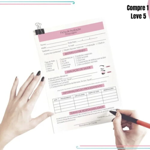 Arquivo Digital Kit Fichas Anamnese Profissões -788