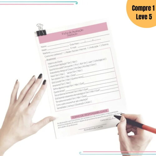 Arquivo Digital Kit Fichas Anamnese Profissões -788