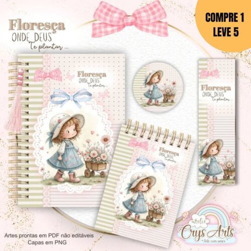 Arquivo Digital Kit Floresça Encadernação -1984