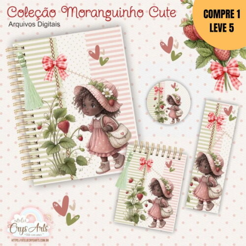Arquivo Digital Kit Moranguinho Encadernação -1539