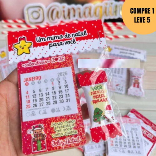 Arquivo Digital Kit Natal Vermelho Cartão Balinha -5868