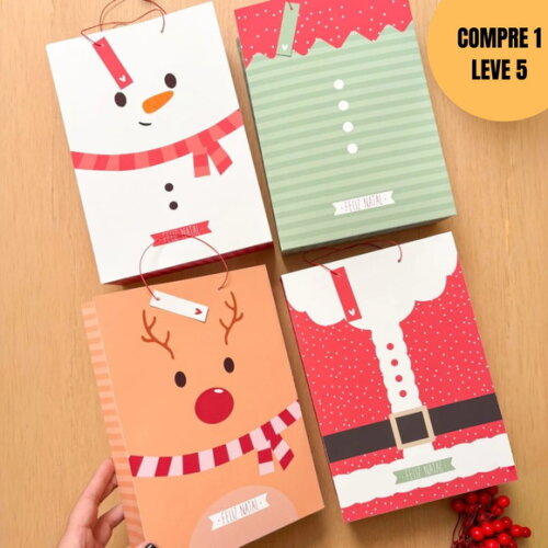 Arquivo Digital Kit Sacolas de Natal -6008