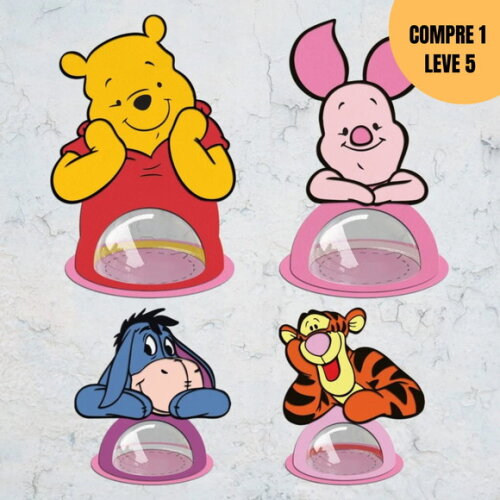 Arquivo Digital Kit Ursinho Pooh e Turma Porta Bombom -1964