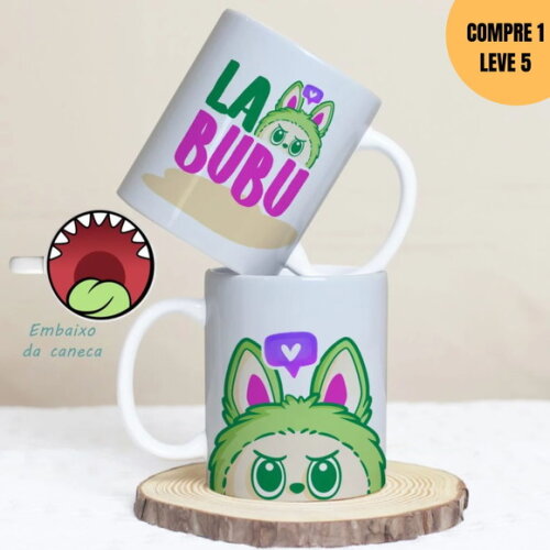 Arquivo Digital Labubu Bocão Artes para Canecas -3916