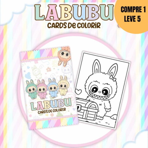 Arquivo Digital Labubu Livros de Colorir -4655