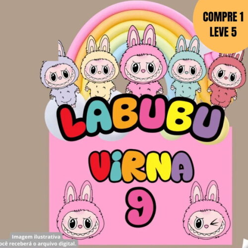 Arquivo Digital Labubu Topo de Bolo -4853