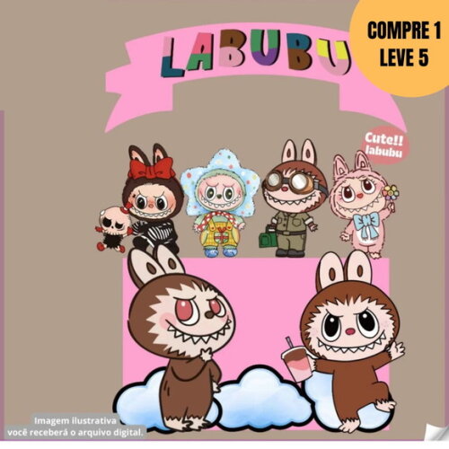 Arquivo Digital Labubu Topo de Bolo -4852