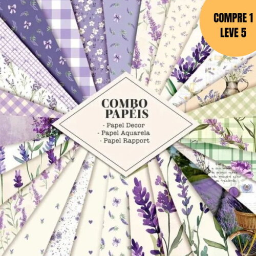 Arquivo Digital Lavanda Combo Papéis -6071