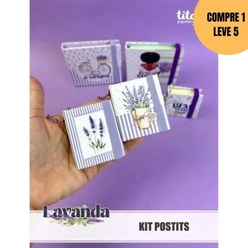 Arquivo Digital Lavanda Kit Postits -6069