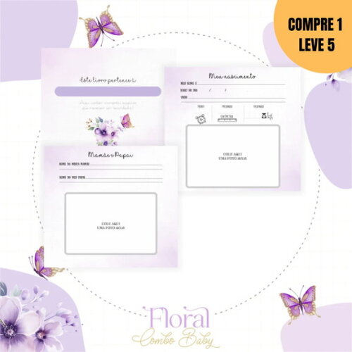 Arquivo Digital Letra Floral Kit Maternidade -1946