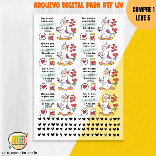 Arquivo Digital Lhama Irritada para Dtf Uv -3381