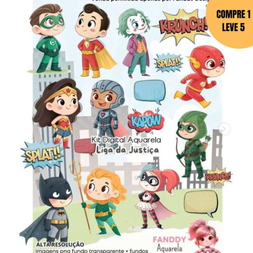 Arquivo Digital Liga da Justiça Kit Digital -3666