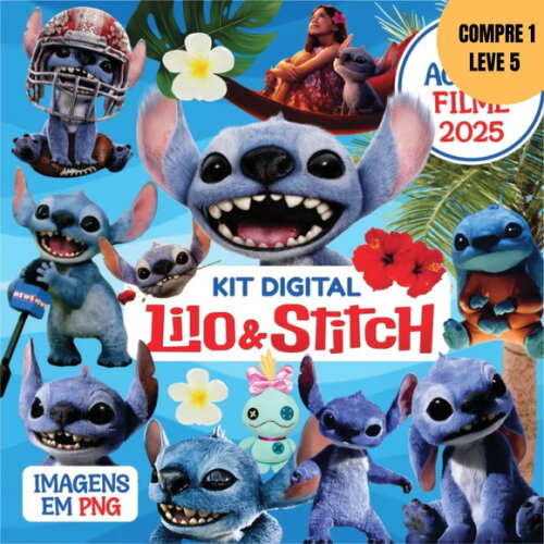 Arquivo Digital Lilo e Stitch Kit Digital -4285