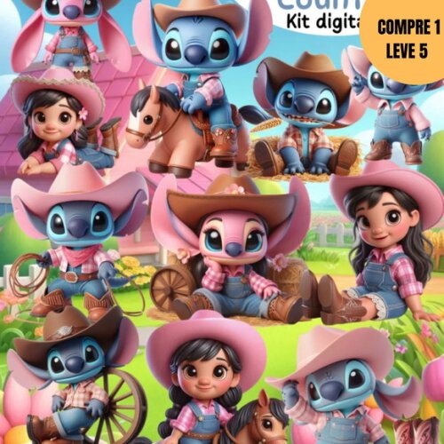 Arquivo Digital Lilo e Stitch Country Kit Digital -3444