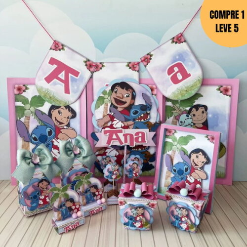 Arquivo Digital Lilo e Stitch Kit Festa Pronta -3938