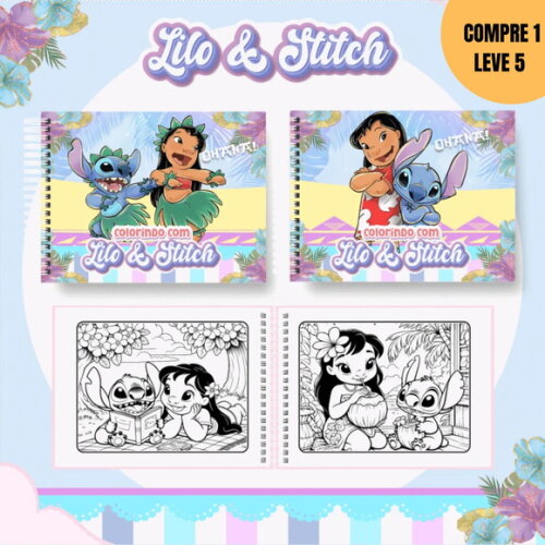 Arquivo Digital Lilo e Stitch Livros de Colorir -3118