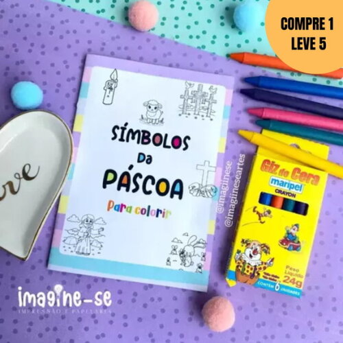 Arquivo Digital Livrinho de Colorir Símbolos da Páscoa -1740