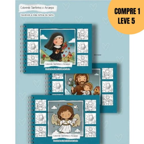 Arquivo Digital Livro de Colorir Colorindo Santinhos -5003