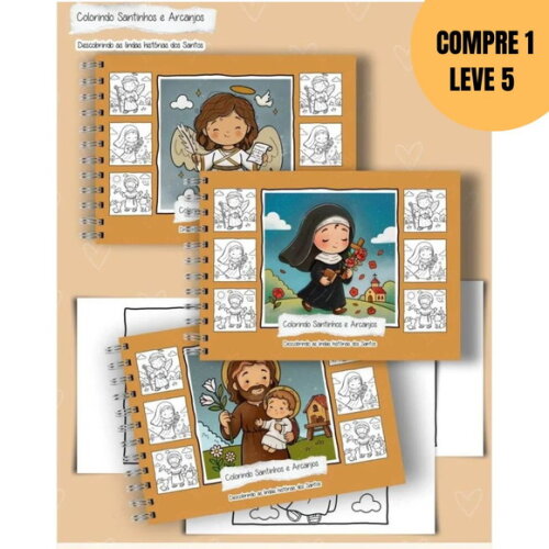 Arquivo Digital Livro de Colorir Colorindo Santinhos -5003
