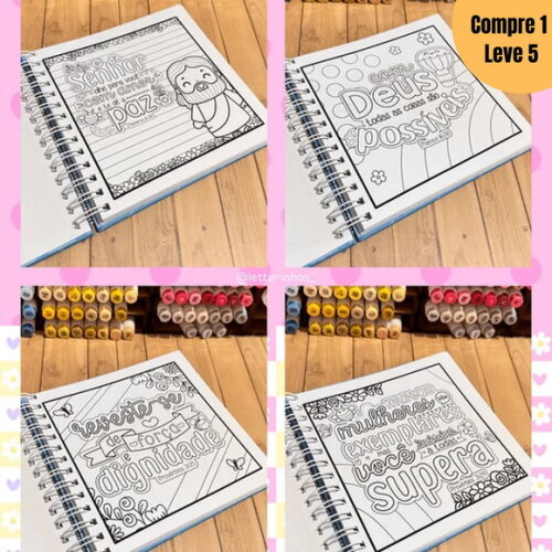 Arquivo Digital Livro de Colorir Versículos Fofinhos -1338