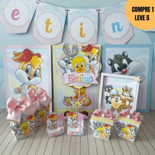 Arquivo Digital Looney Tunes Kit Festa Pronta -3352