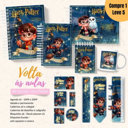 Arquivo Digital Love Harry Potter Kit Escolar 2025 -1094