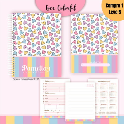 Arquivo Digital Love Colorful Kit Escolar 2025 -1068