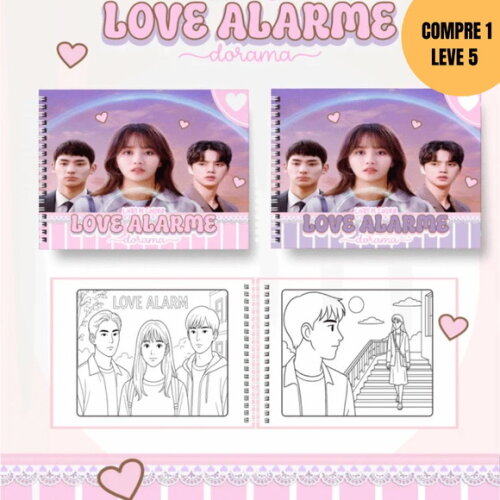 Arquivo Digital Love Alarme Dorama Livros de Colorir -4308
