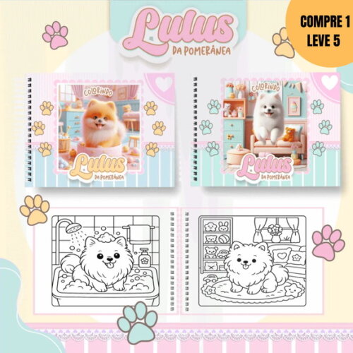 Arquivo Digital Lulus da Pomerânea Livros de Colorir -3391