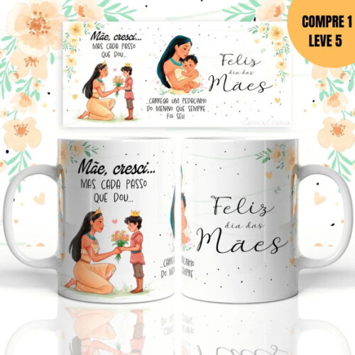 Arquivo Digital Mãe Cresci Arte para Canecas -3250